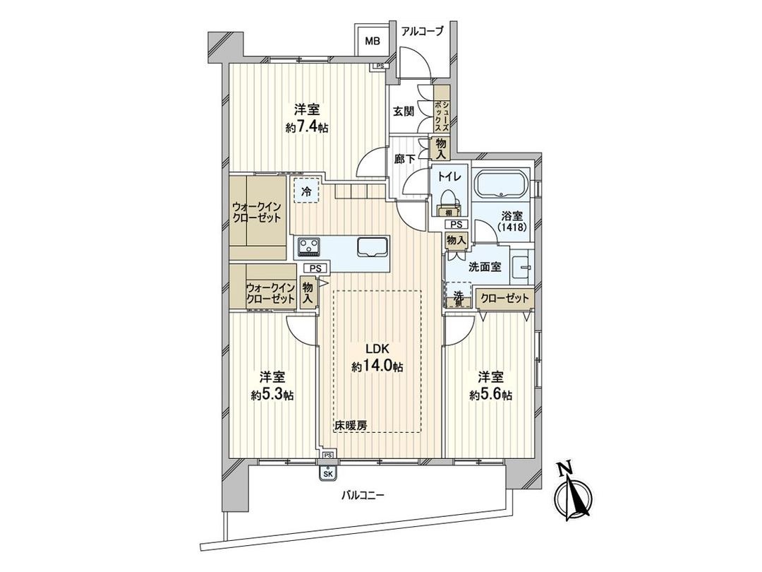 3LDK Apartment Near Nakanoshima Station, Kawasaki - Renovation Planned - Thumbnail 3