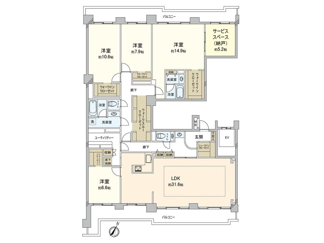 4SLDK Apartment for Sale in Naka Ward, Yokohama - 199.56 sqm - Thumbnail 3