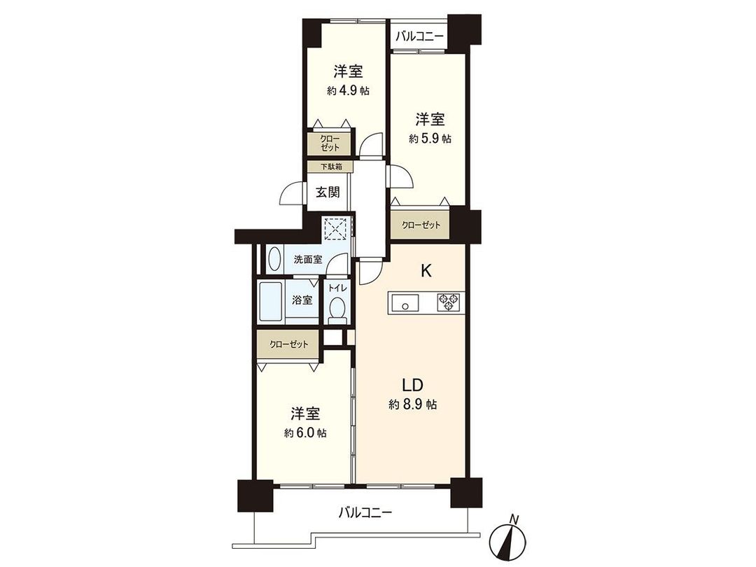 Chigasaki Grand Heights C 3LDK Apartment for Sale in Kanagawa - Thumbnail 3