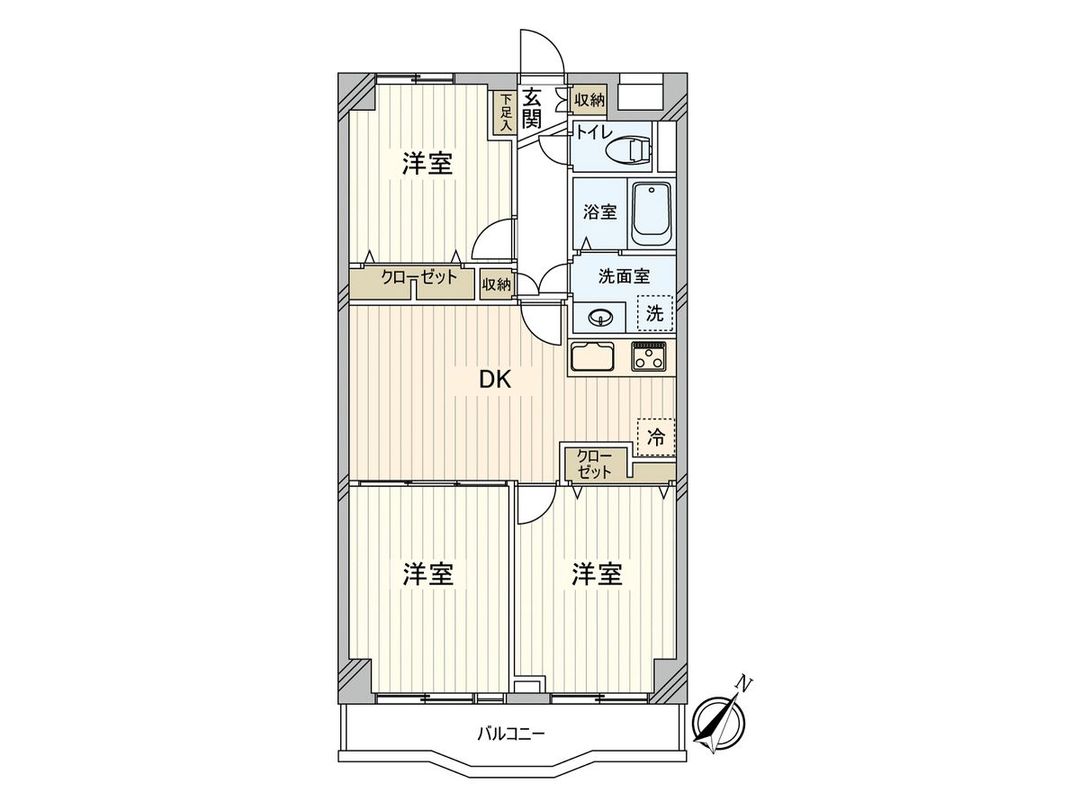 3DK Apartment for Sale in Green Hill Azamino, Yokohama - Thumbnail 3