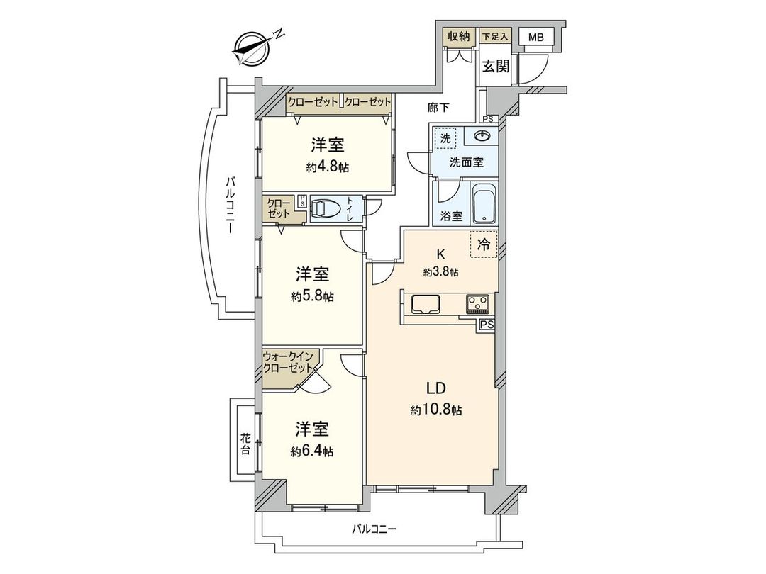 3LDK Apartment for Sale in Fujisawa, Kanagawa - 74.05 sqm - Thumbnail 3