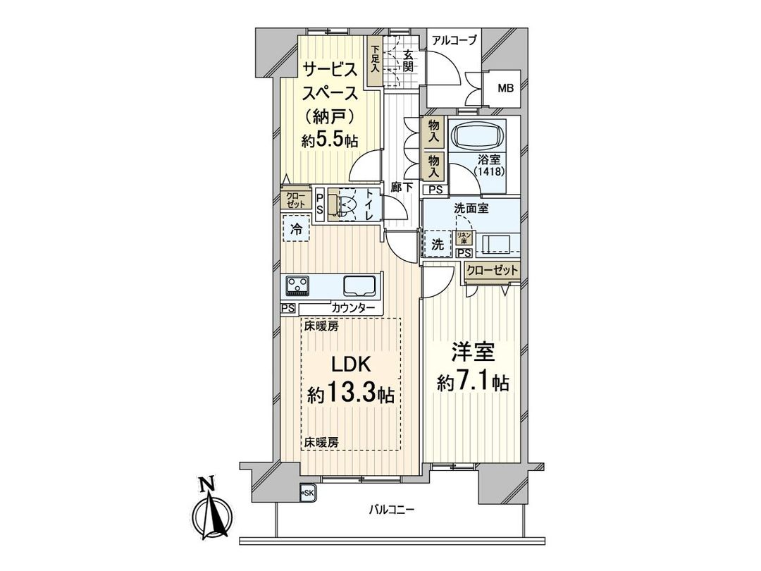 1SLDK Apartment for Sale in Tennoji, Osaka Near Tanimachi Kyuchome Station - Thumbnail 3