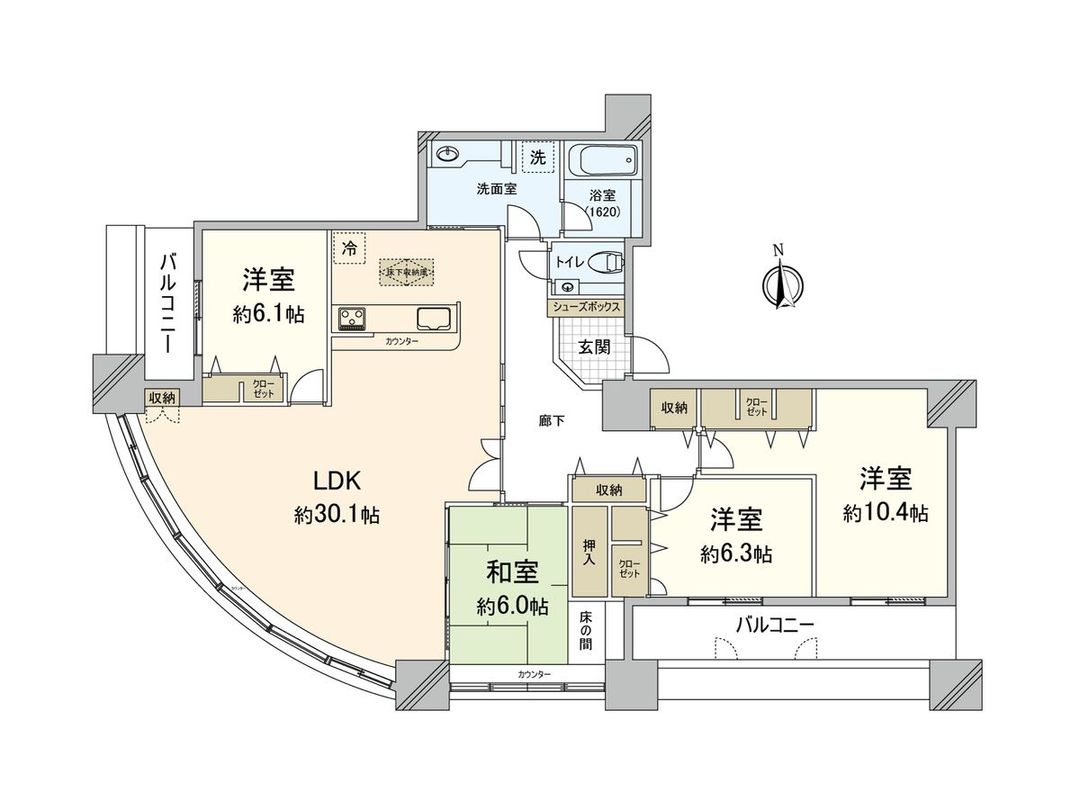4LDK Apartment for Sale on 23rd Floor in Chuo Ward, Fukuoka - Thumbnail 3
