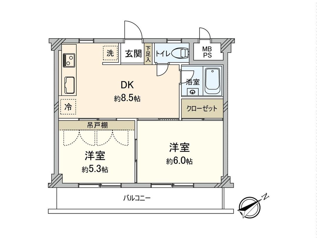2DK Apartment for Sale in Higashiterao, Yokohama - 40.12 sqm - Thumbnail 3