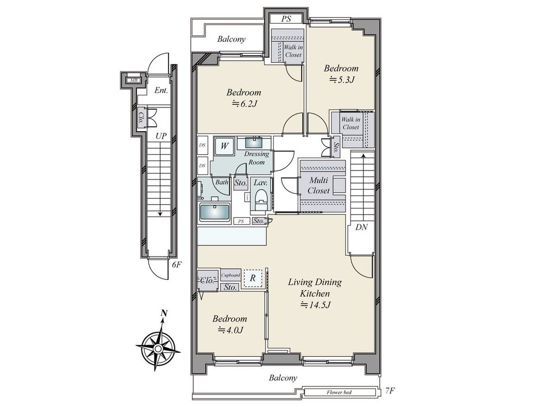 Plaza Edogawabashi 3LDK Apartment for Sale in Bunkyo, Tokyo - Thumbnail 3