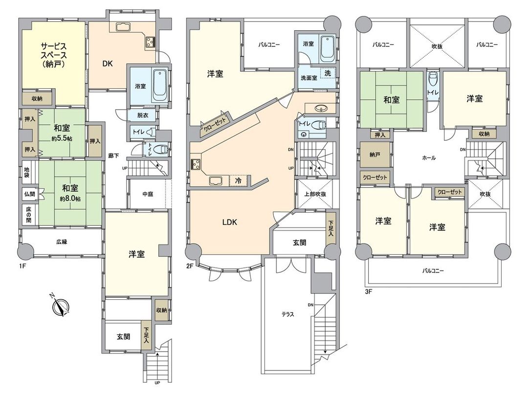 Spacious 3-Story House in Showa Ward, Nagoya - 270 sqm - Thumbnail 3
