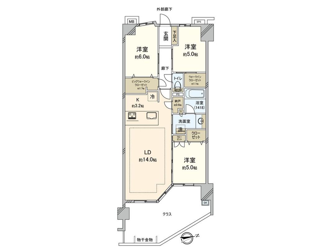 3LDK Apartment for Sale in Yokohama's Nishi Ward - Verena Grand - Thumbnail 3