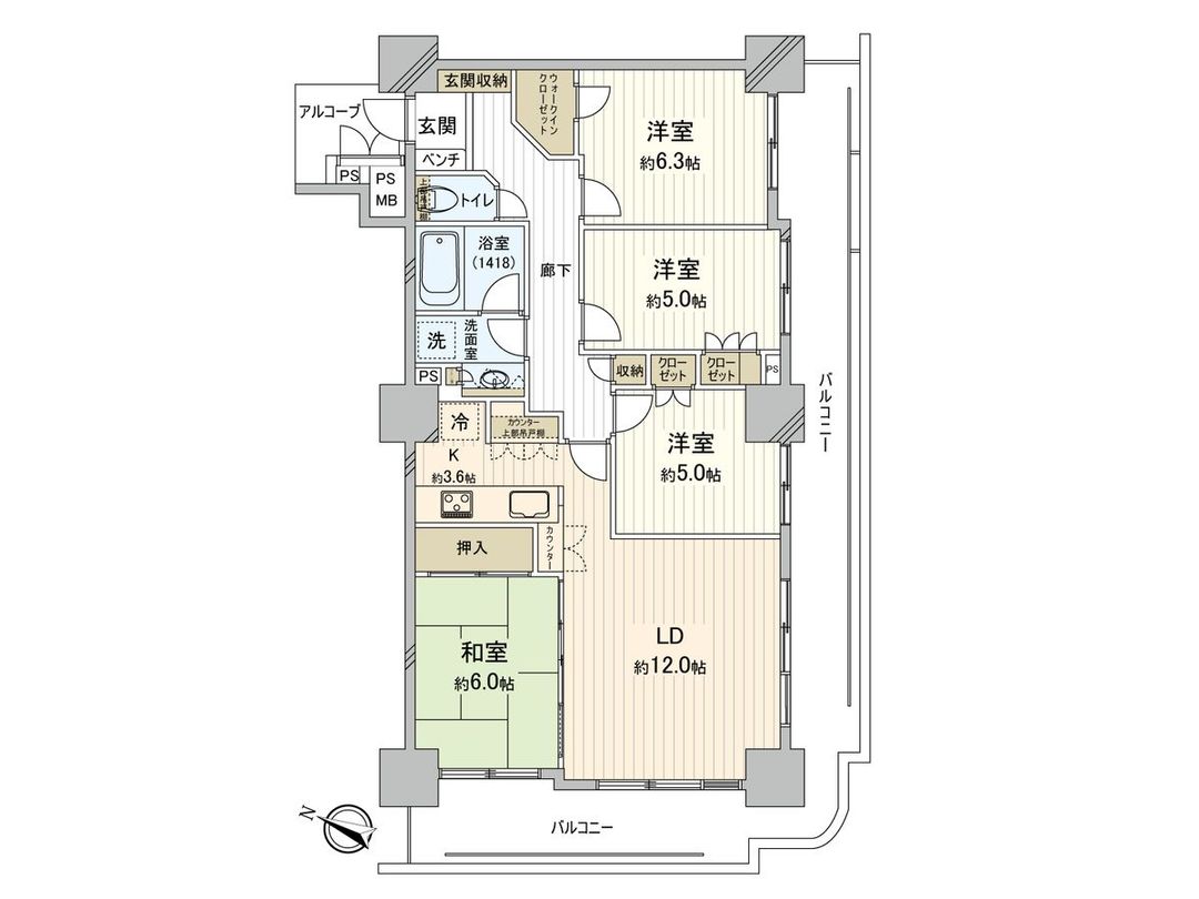 4LDK Apartment in Fuchu City, Tokyo - 85.49 sqm - Thumbnail 3