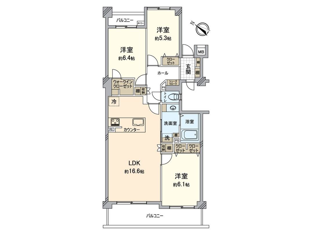 3LDK Apartment for Sale in Shingu, Fukuoka - 77.81 sqm - Thumbnail 3