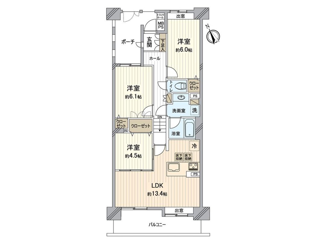 2SLDK Apartment in Famiru Hills Totsuka, Yokohama - Renovated - Thumbnail 3