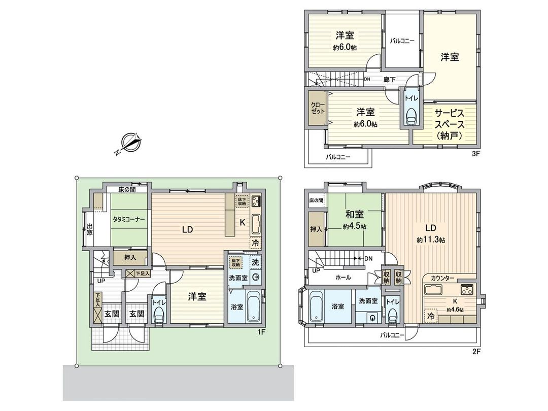 6LDK House in Kawasaki Takatsu, Kanagawa | 139.54 sqm - Thumbnail 3