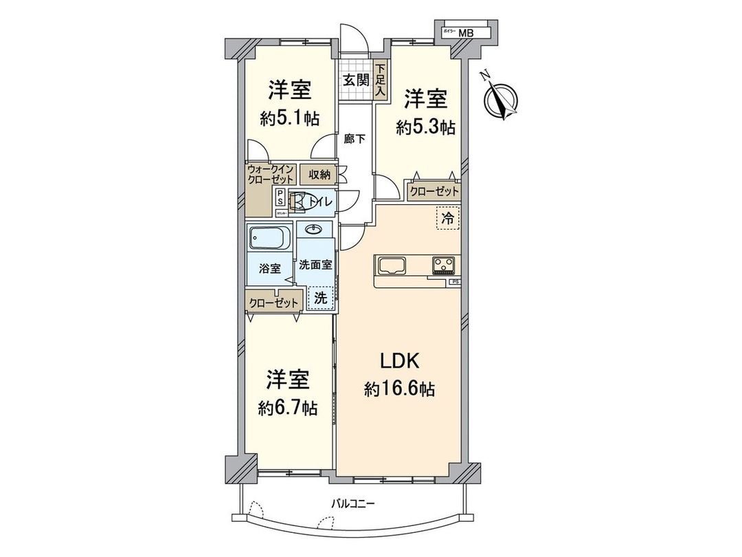 3LDK Apartment for Sale in Higashi Ward, Fukuoka with Ocean View - Thumbnail 3