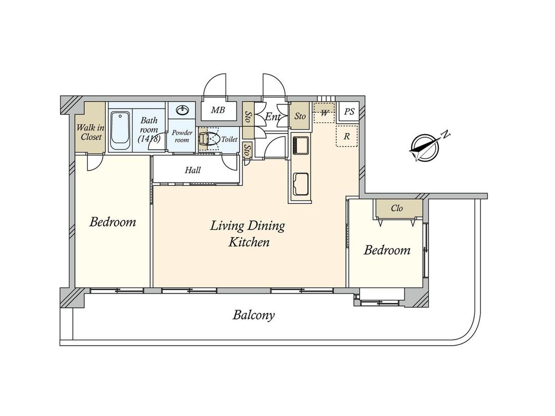 2LDK Apartment for Sale in Minato, Tokyo - 67.75sqm - Thumbnail 2