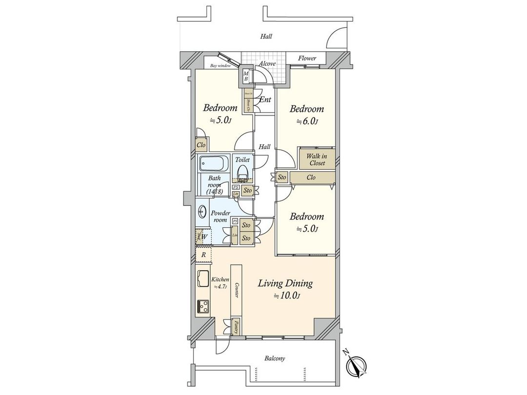 Alyure Tama River 3LDK Apartment for Sale in Ota, Tokyo - Thumbnail 3