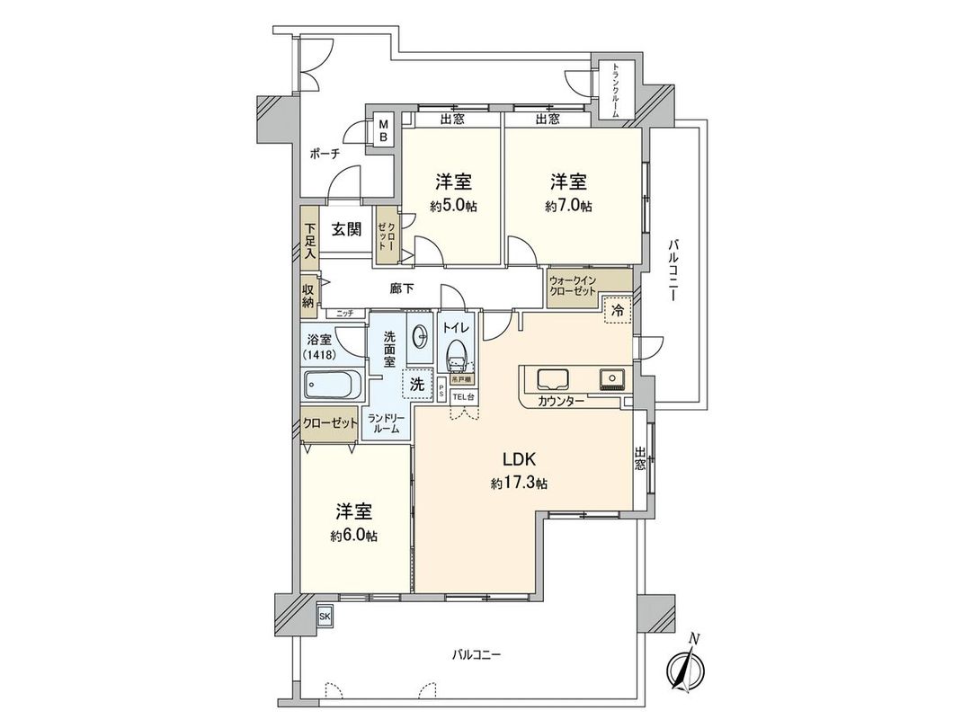 3LDK Apartment for Sale in Shime Town, Fukuoka – 82.19 sqm - Thumbnail 3