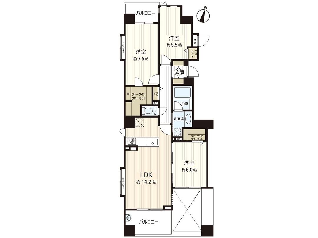 Monarch Higashikurume Royal Tower 3LDK Apartment for Sale - Thumbnail 3