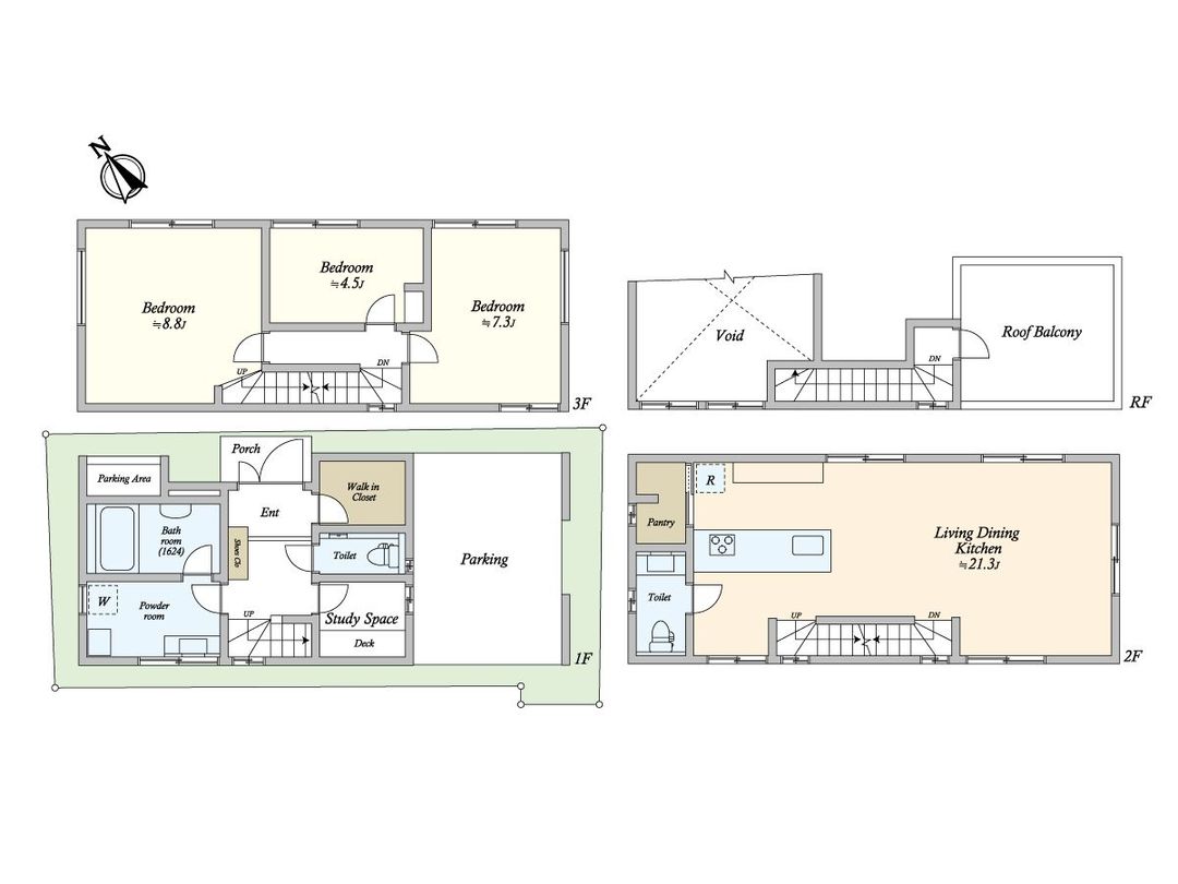 New 3LDK House in Mita, Minato-ku, Tokyo - Thumbnail 3