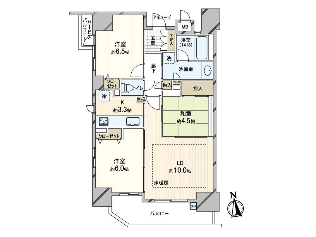 3LDK Apartment in Eslead Uehonmachi Grand Cent, Tennoji, Osaka - Thumbnail 3