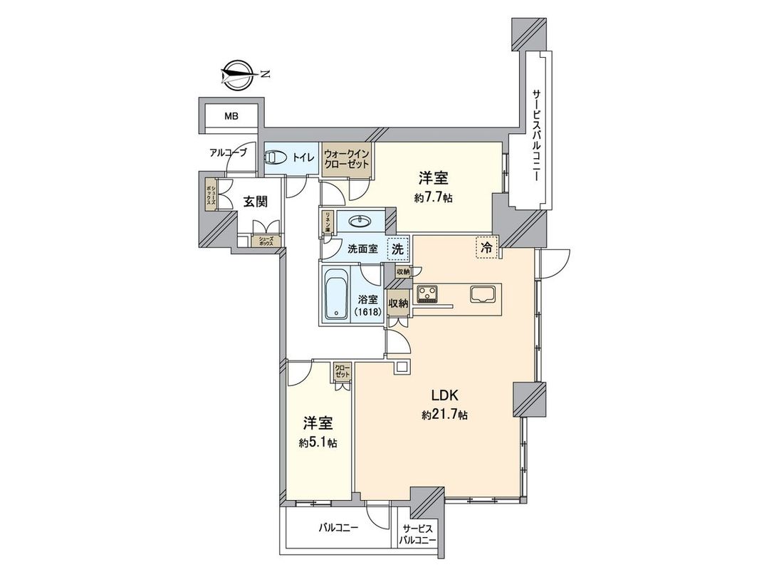Sielia Tower Osaka Horie 2LDK Apartment for Sale in Nishi Ward - Thumbnail 3