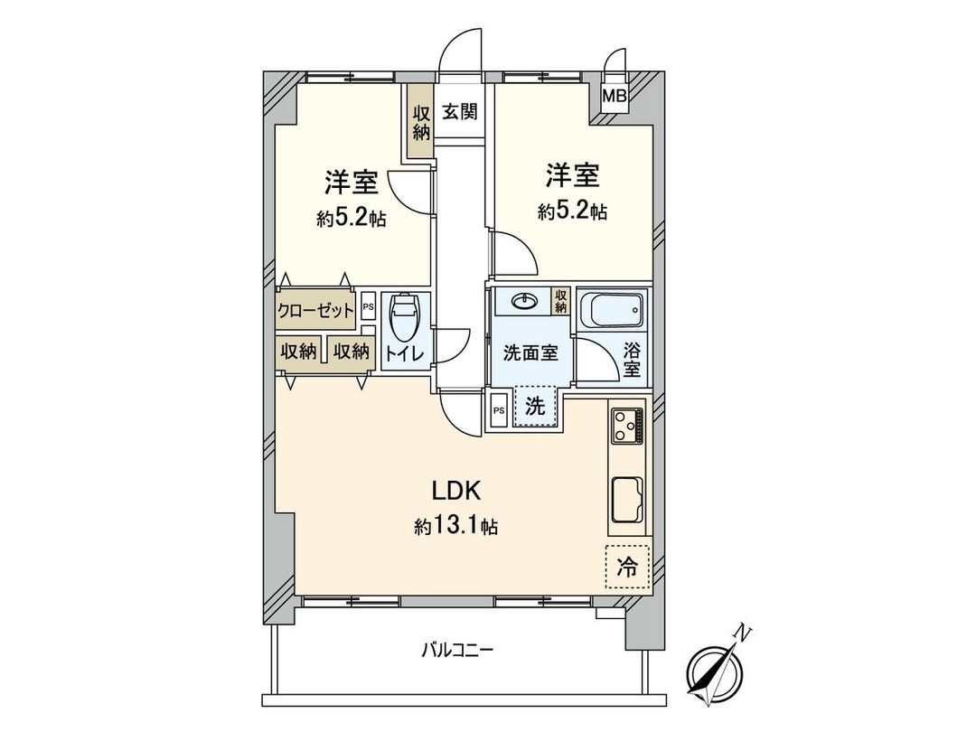 2LDK Apartment for Sale in Yoshizuka, Hakata Ward, Fukuoka - Thumbnail 3