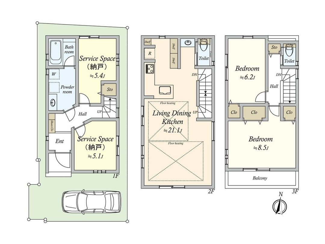 New 2LDK+2S House in Omori Kita, Ota Ward, Tokyo - Thumbnail 3