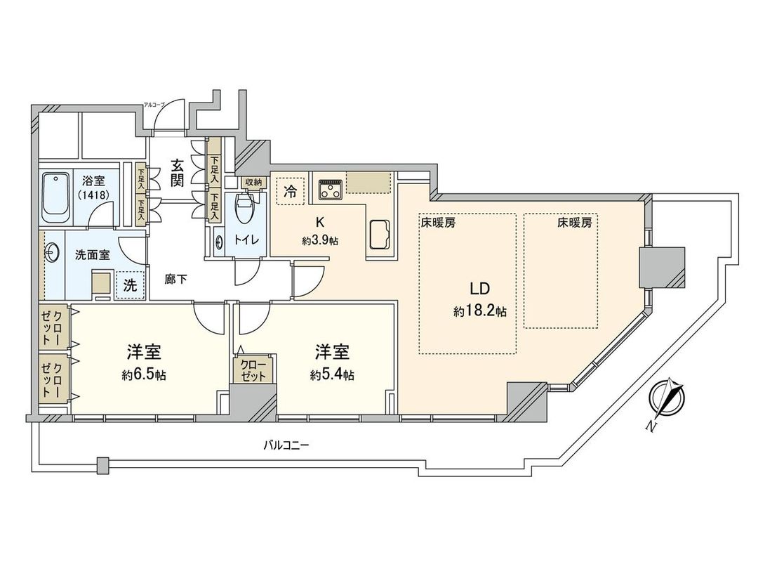 The Yokohama Towers Tower West 2LDK Apartment for Sale - Thumbnail 3