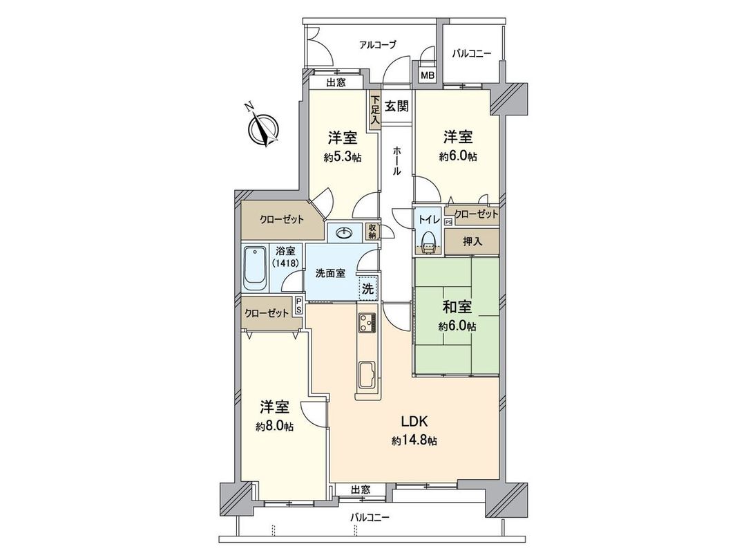 4LDK Apartment for Sale in Shingu Town, Fukuoka – 90.8 sqm - Thumbnail 2