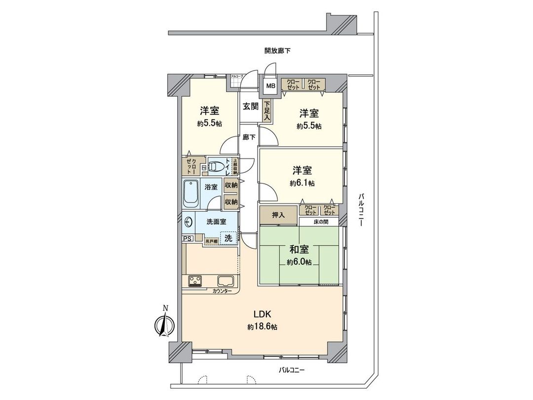 4LDK Apartment in Sakai-ku, Osaka for Sale at 31.8 Million Yen - Thumbnail 3