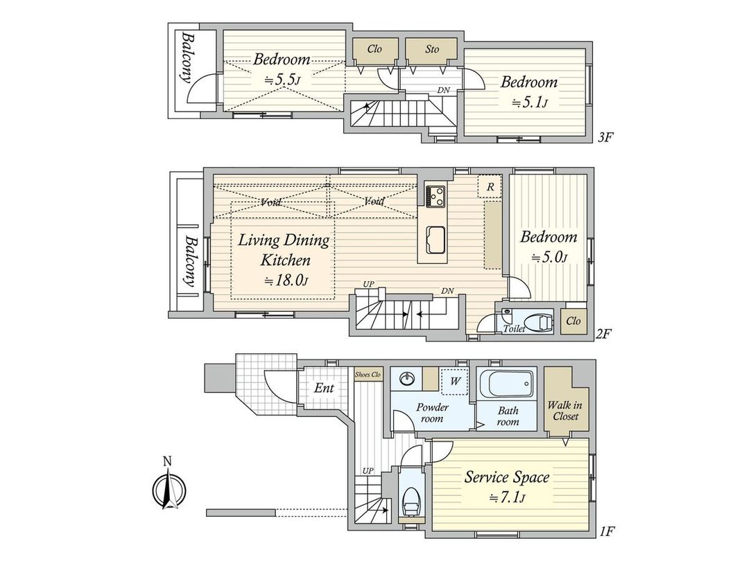 New 3-Storey House in Nakano, Tokyo - 3SLDK, 112.14 sqm - Thumbnail 3