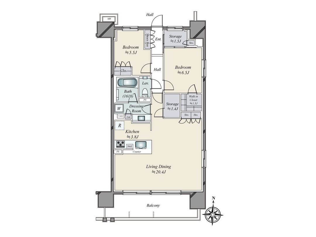 Park House Fuchu 2SLDK Apartment for Sale in Tokyo - Thumbnail 2