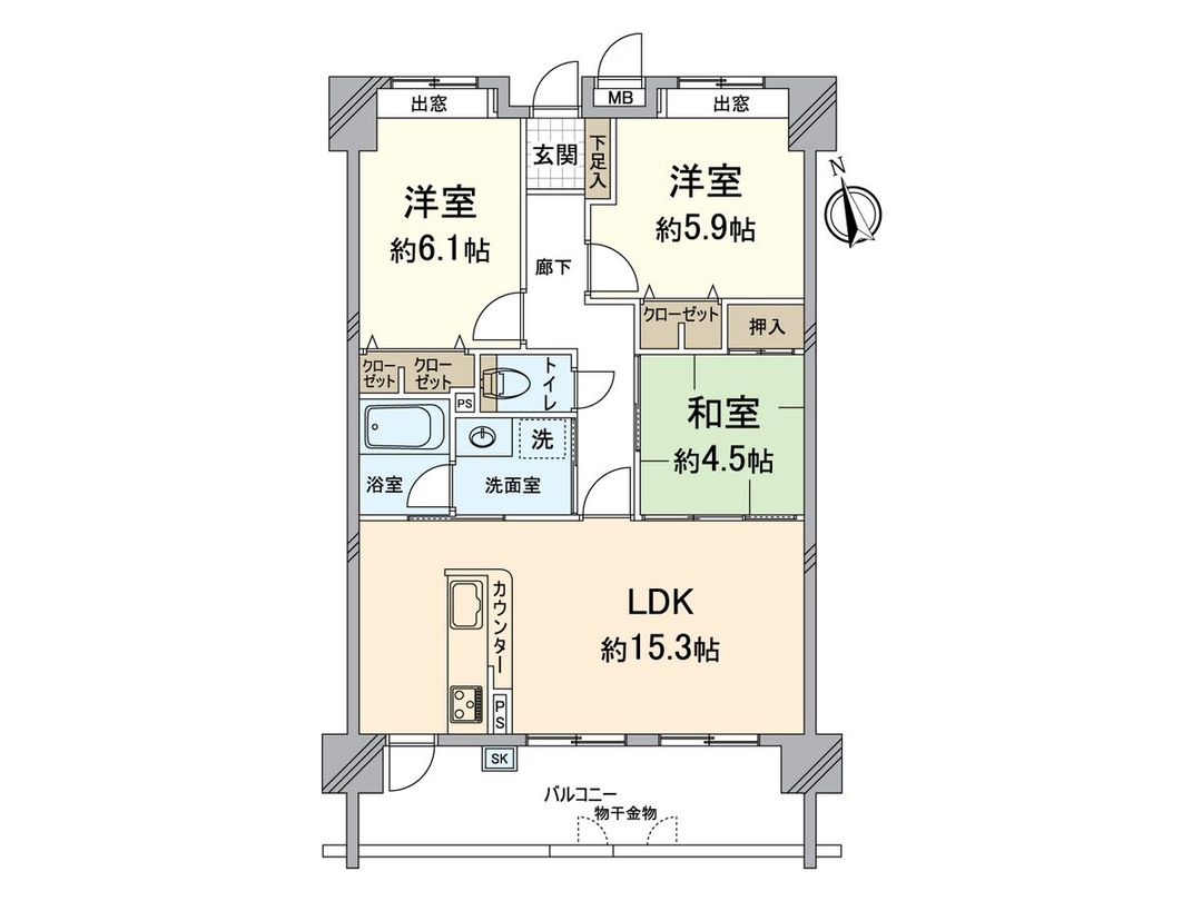 3LDK Apartment for Sale in Shingu Town, Fukuoka - 70.2 sqm - Thumbnail 2