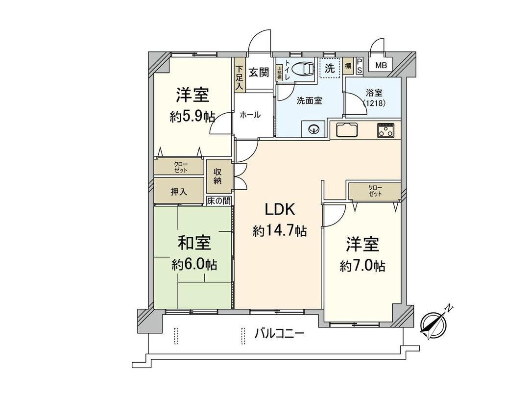 3LDK Apartment for Sale in Osa, Minami Ward, Fukuoka - Thumbnail 3
