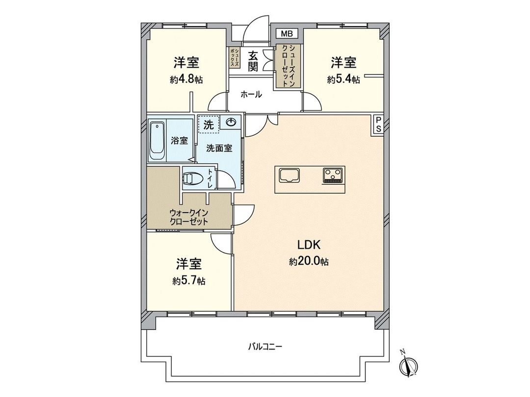Renovated 3LDK Apartment 87.92m² in Fukuoka Higashi Ward - Thumbnail 3