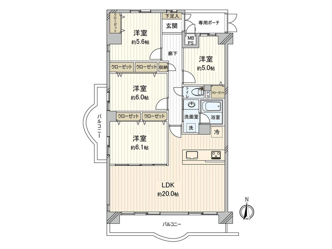 4LDK Apartment for Sale in Joto Ward, Osaka | Famiru Heights - Thumbnail 3