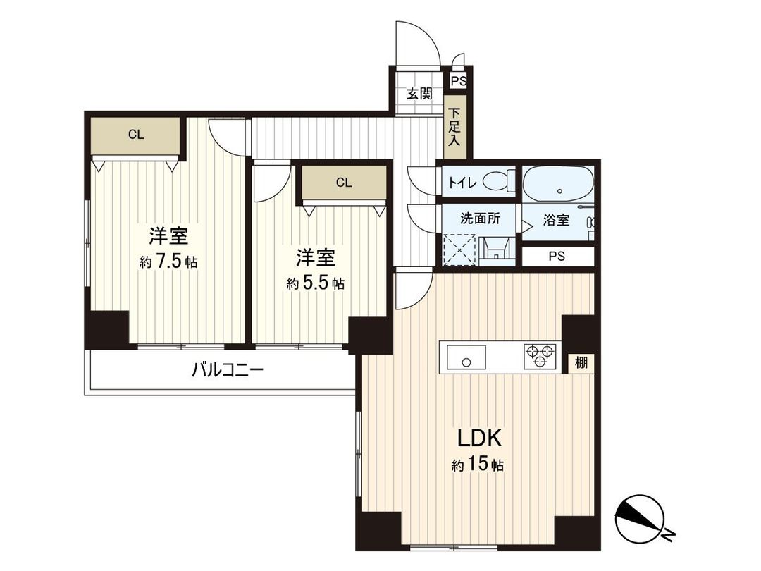 Renovated 2LDK Apartment 62sqm Near Shin-Kobe Station Kobe - Thumbnail 3