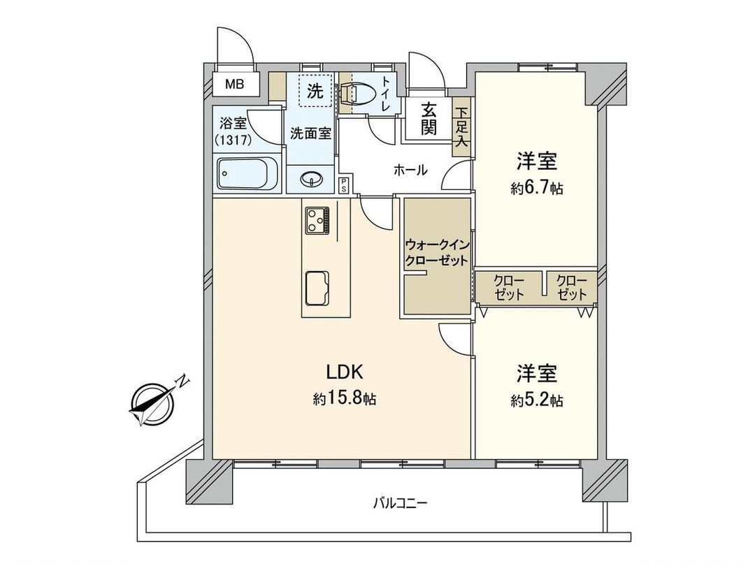 Renovated 2LDK Apartment in Fukuoka Higashi Ward 64.91 sqm - Thumbnail 3