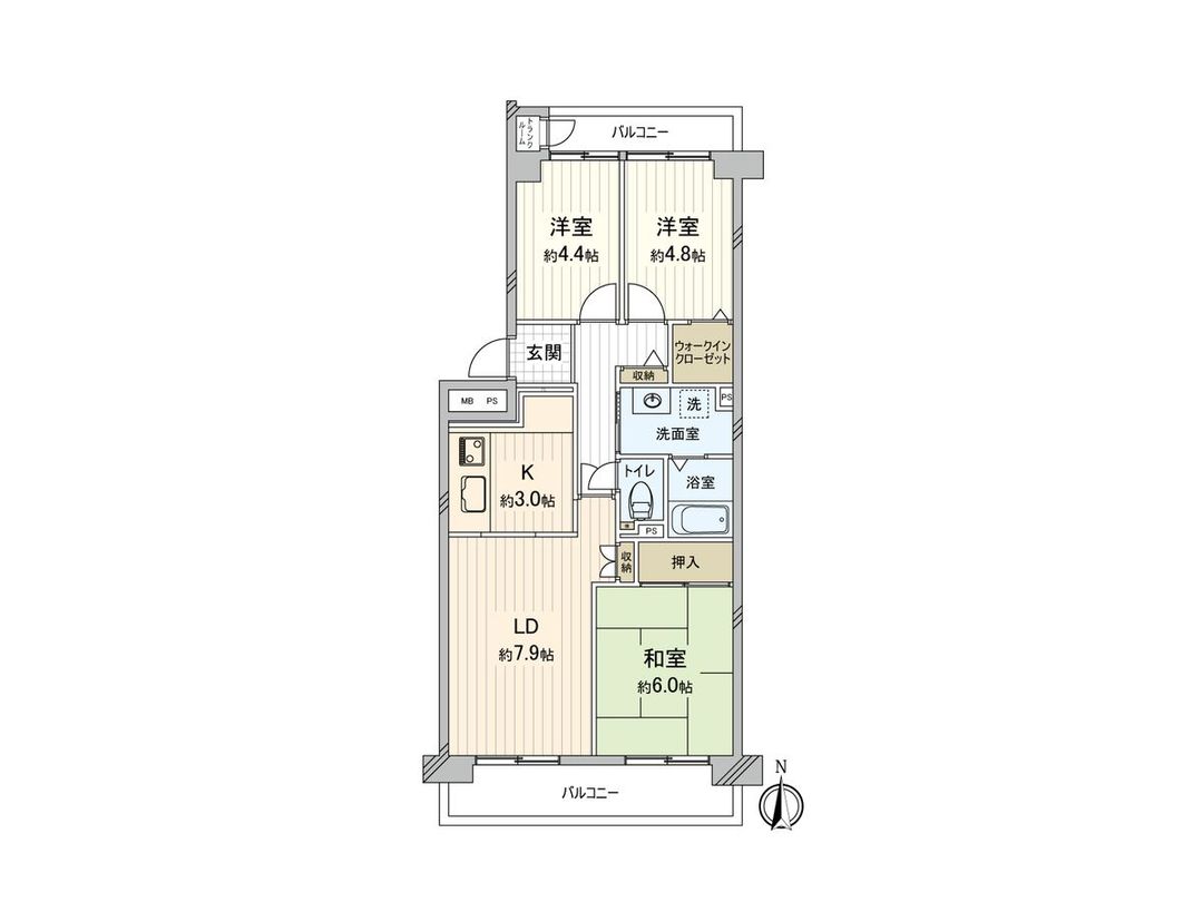 3LDK Apartment for Sale in Toyonaka, Osaka - 63.63 sqm - Thumbnail 2