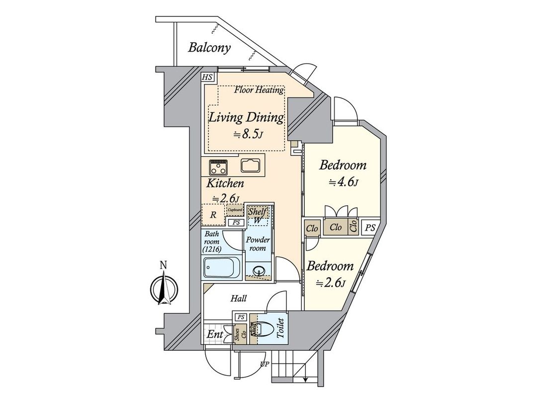 Open Residence Hongo no Mori 2LDK Apartment for Sale in Bunkyo, Tokyo - Thumbnail 3