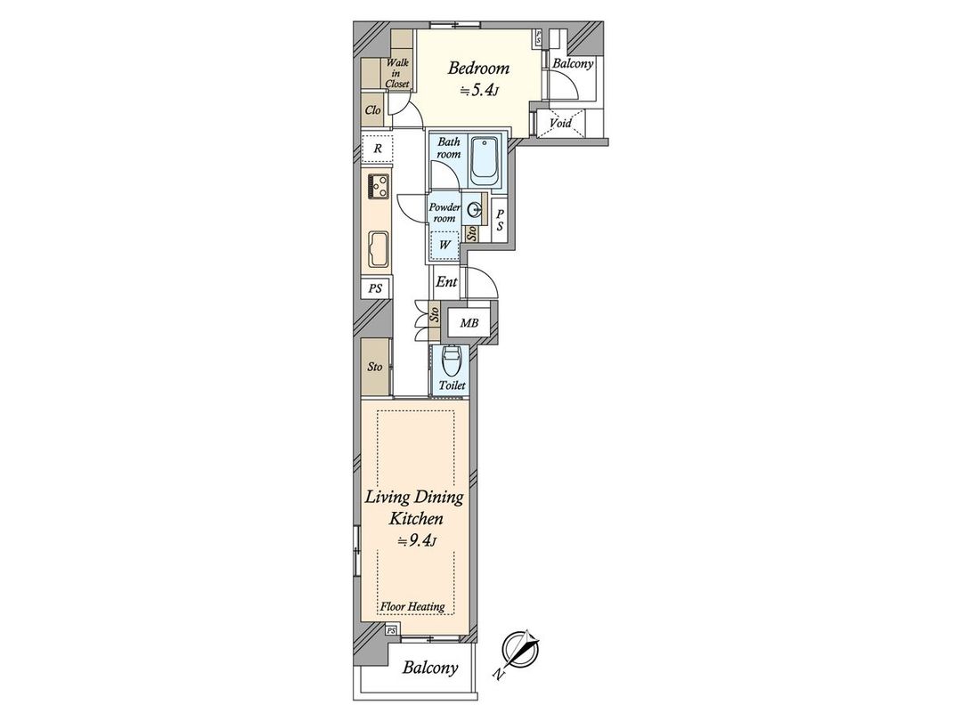 1LDK Apartment in Chuo Ward, Tokyo - 47.66 sqm - Thumbnail 2