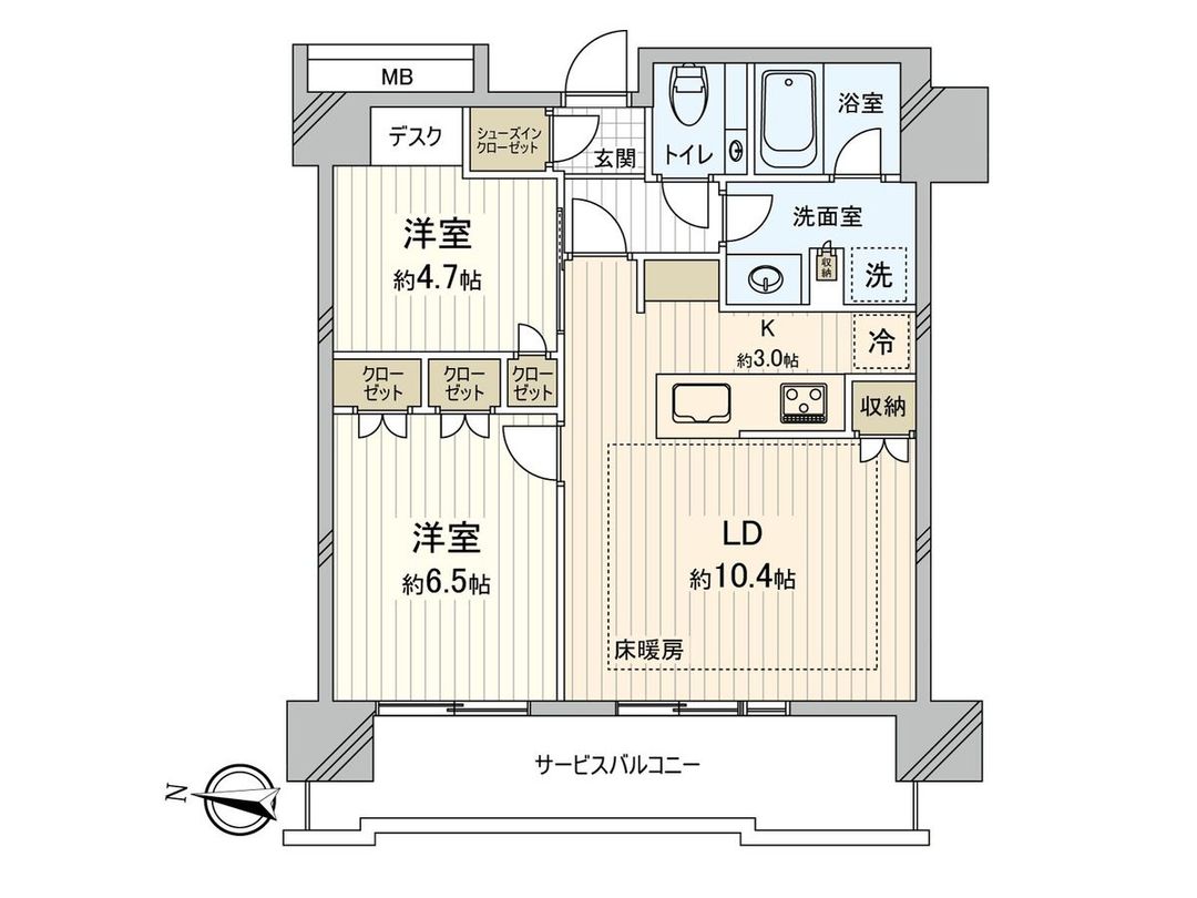 THE YOKOHAMA FRONT TOWER 2LDK Apartment for Sale in Yokohama - Thumbnail 3