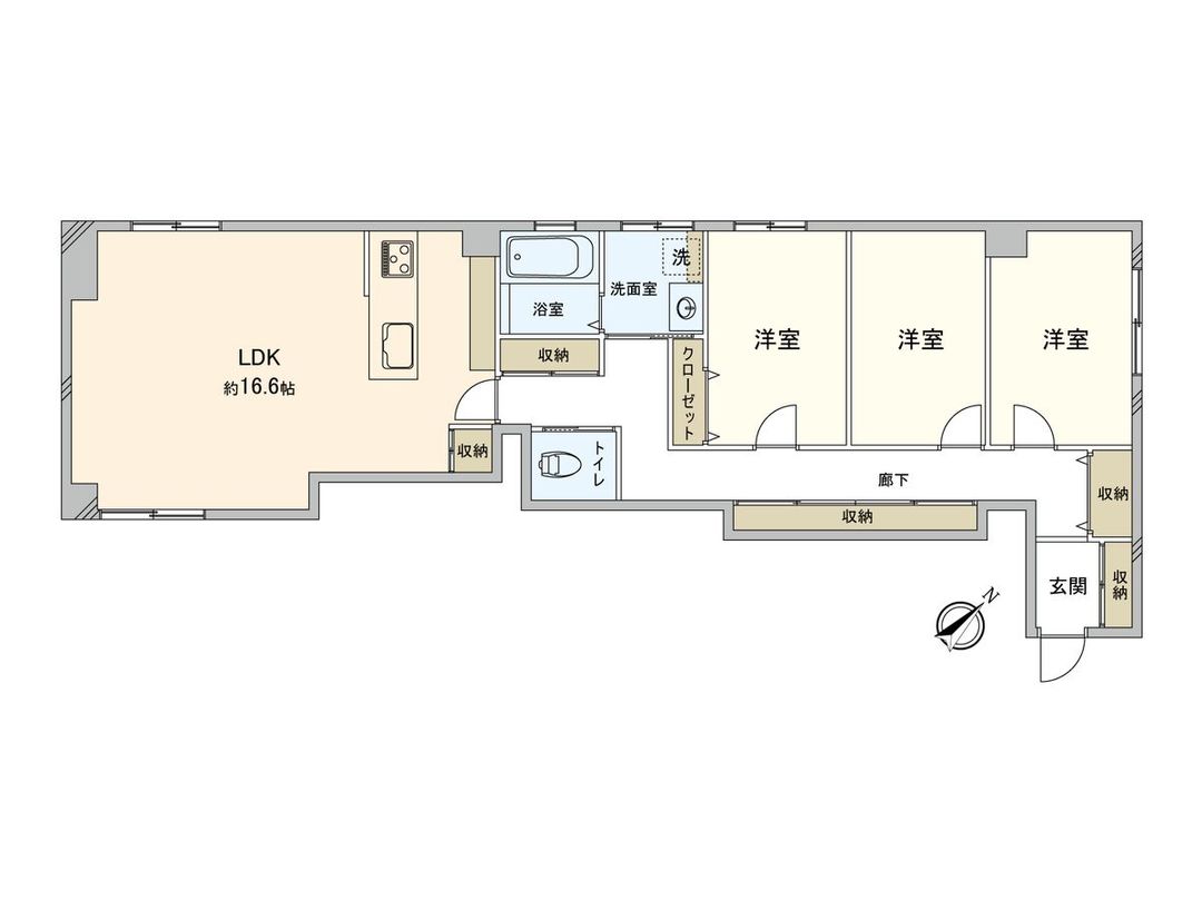 Renovated 3LDK Apartment Near Kōmyōji Station, Yokohama - Thumbnail 3