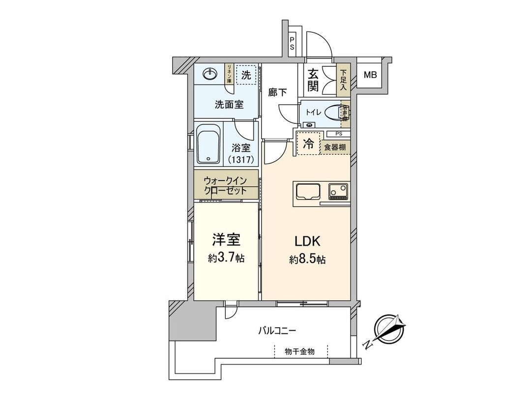 1LDK Apartment for Sale in Mochi, Higashi-ku, Fukuoka - Thumbnail 3