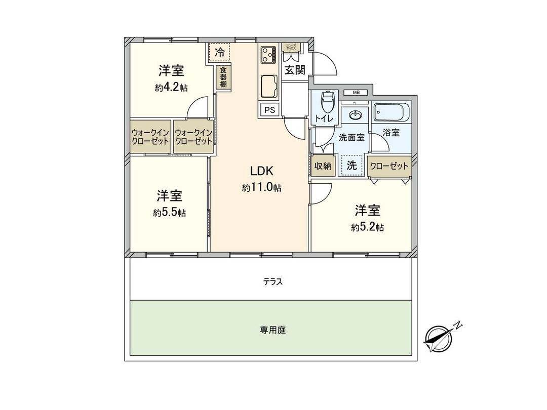 3LDK Apartment for Sale in Chofugaoka, Chofu City, Tokyo - Thumbnail 3