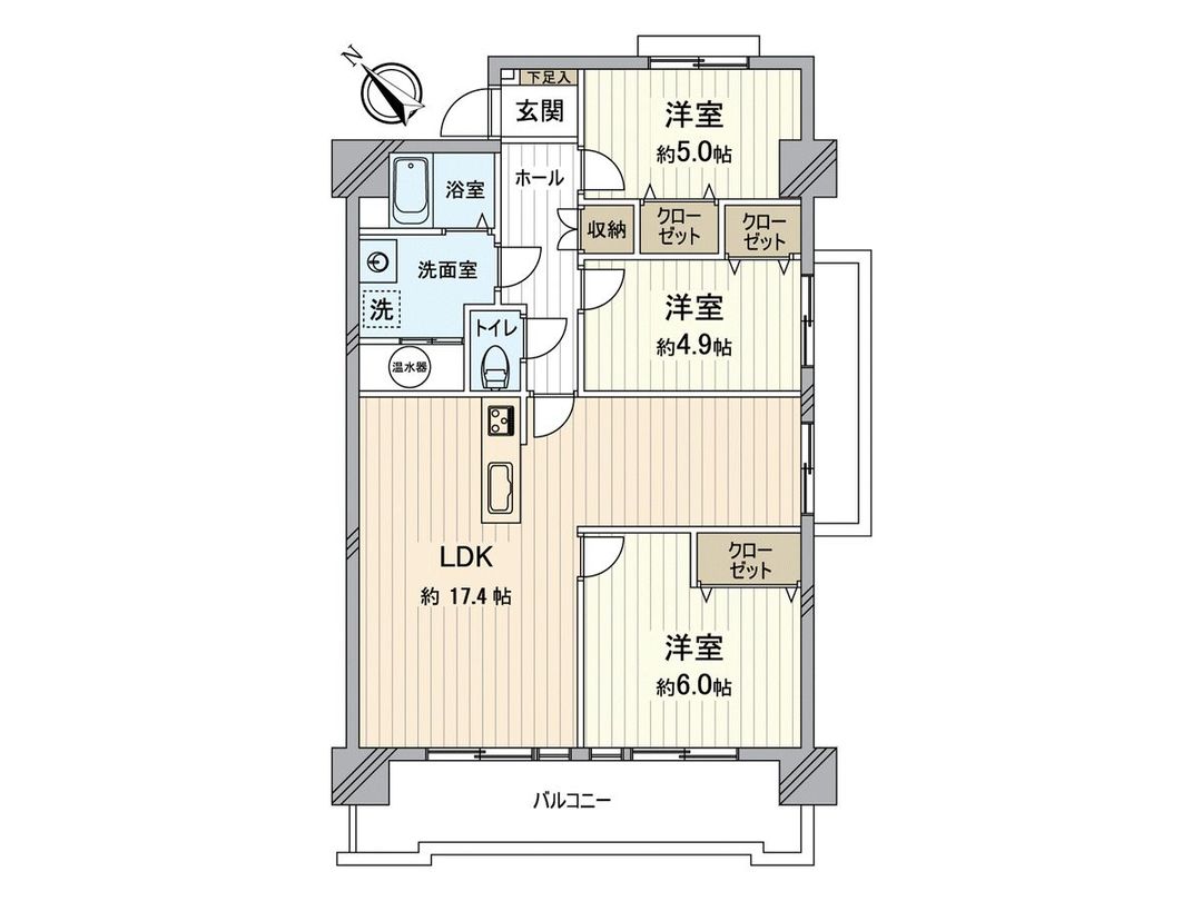 Renovated 3LDK Apartment Near Chidori Station in Koga - Thumbnail 3