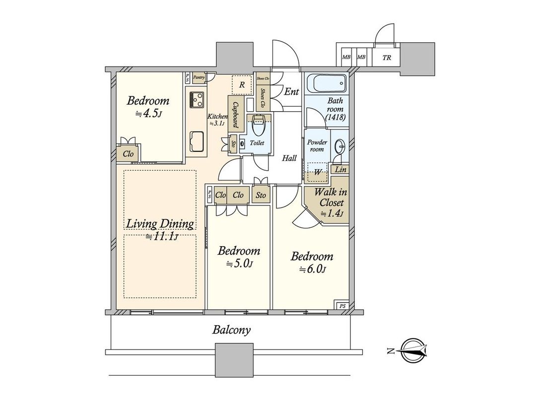 Park City Osaki The Tower 3LDK Apartment for Sale in Shinagawa, Tokyo - Thumbnail 3