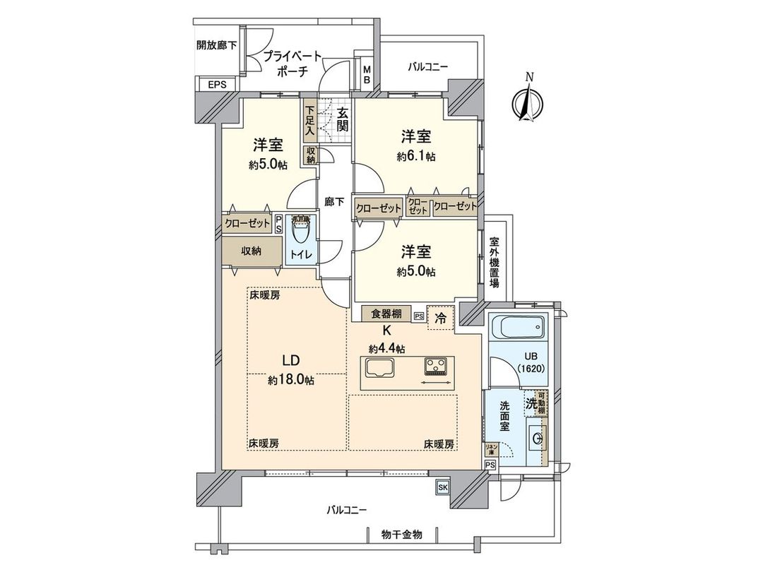 3LDK Apartment for Sale Near Kurashiki Station, 85.25 sqm - Thumbnail 3