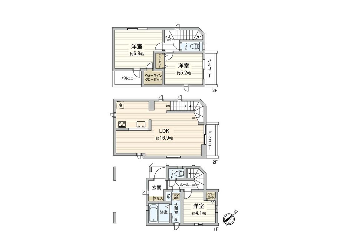 New 3LDK House for Sale in Ichikawa, Chiba Near Gyotoku Station - Thumbnail 2