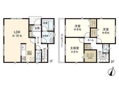 New 3LDK House for Sale in Settsu City, Osaka - 84.24m² — Floorplan, Settsu, Osaka