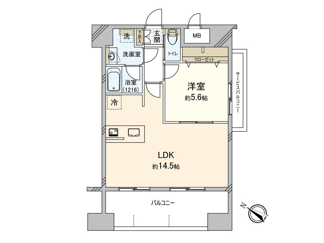 1LDK Apartment for Sale in Chiyo, Hakata Ward, Fukuoka - Thumbnail 3
