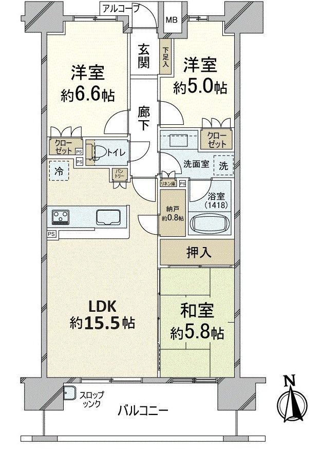 3LDK Apartment for Sale in Abeno-ku, Osaka - Thumbnail 2